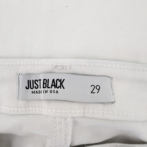 Just Black Skinny White High Waist Jeans Size 29 - Picture 13 of 13